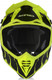 Casco cross Acerbis X-TRACK VTR in fibra Nero Giallo Fluo