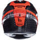 Casco Racing Moto da Bambino in Carbonio Mt Helmet RAPIDE PRO KID Carbon C5 Rosso Fluo