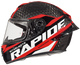 Casco Racing Moto da Bambino in Carbonio Mt Helmet RAPIDE PRO KID Carbon C5 Rosso Fluo