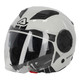 Casco Moto Jet Acerbis Vento 2206 Doppia Visiera Bianco