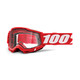 MASCHERA 100% ACCURI 2 ENDURO RED - LENTE TRASPARENTE