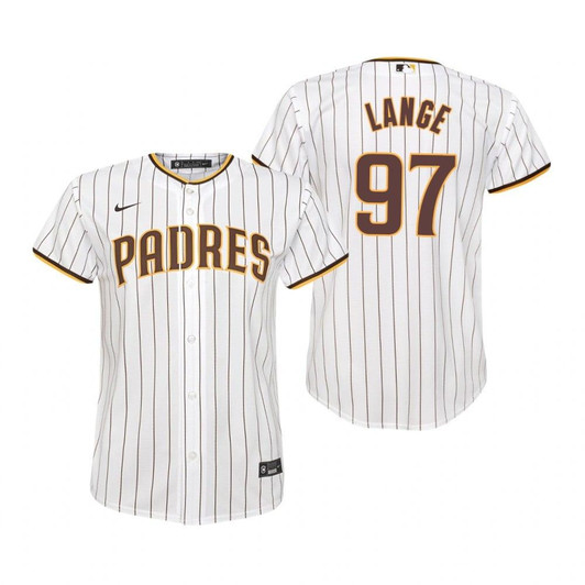 San Diego Padres #97 Justin Lange 2020 White Jersey Gift For Padres Fans