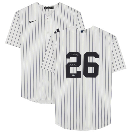 DJ LeMahieu New York Yankees Fanatics  Autographed Nike Replica Replica White Replica Jersey with "LeMachine" Inscription