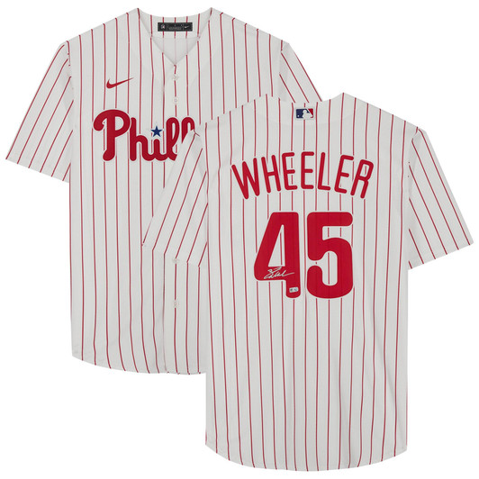 Zack Wheeler Philadelphia Phillies Fanatics  Autographed White Nike Replica Replica Replica Jersey