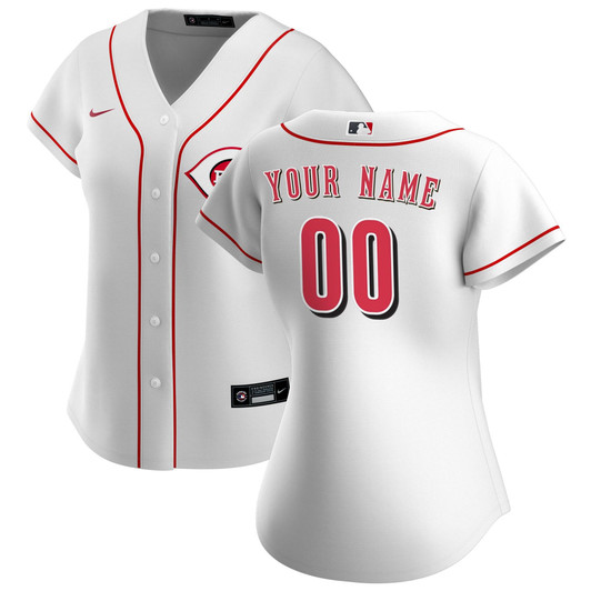 Cincinnati Reds Nike Replica Replica Women's Home Replica Custom Jersey - White
