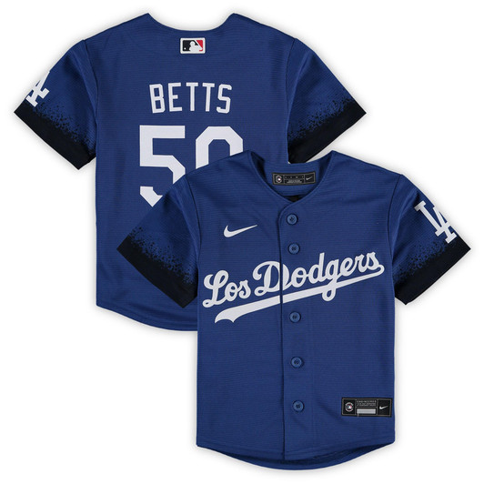 Mookie Betts Los Angeles Dodgers Nike Replica Replica Preschool City Connect Script Replica Jersey - Royal