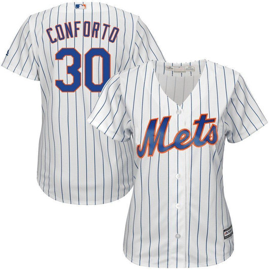 Michael Conforto New York Mets Majestic Womens Home Cool Base Player Jersey Jersey White 2021