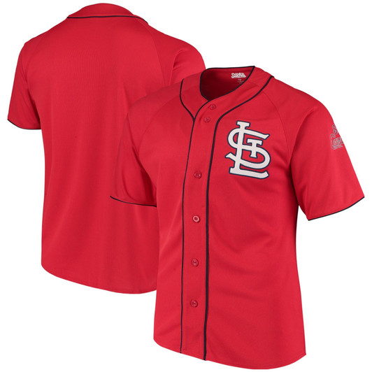 MenS Stitches Red St. Louis Cardinals Team Color Full-Button Jersey