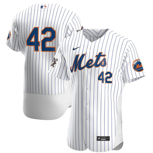 MenS New York Mets White Home Jackie Robinson Day Baseball Jersey Mlb Baseball Jersey1149