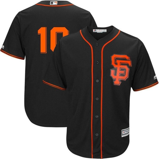 Evan Longoria San Francisco Giants Majestic Alternate Official Cool Base Replica Player Black 3D Jersey