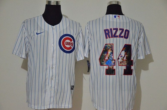 Chicago Cubs Anthony Rizzo 44 2020 Mlb White Jersey