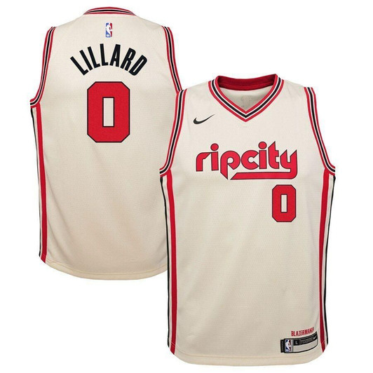 Damian Lillard Portland Trail Blazers Jersey Cream City Edition