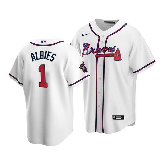 Atlanta Braves Ozzie Albies #1 2021 Mlb All-Star Game Patch Jersey White