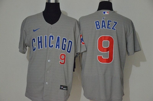 Chicago Cubs Javier Baez #9 2020 Mlb Dark Grey Jersey