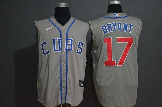 Chicago Cubs Kris Bryant 17 2020 Mlb Grey Jersey
