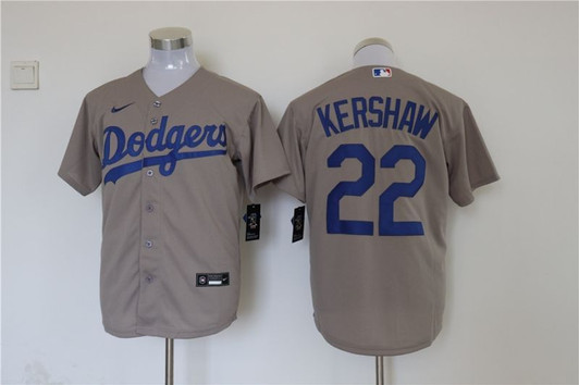 Los Angeles Dodgers Clayton Kershaw #22 2020 Mlb Grey Jersey