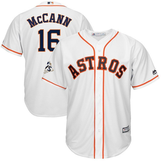 Brian Mccann Houston Astros Majestic World Series Bound Cool Base Player Jersey White 2019