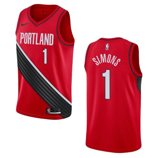 2021 20 Portland Trail Blazers 1 Anfernee Simons Statement Swingman Black 3D Jersey
