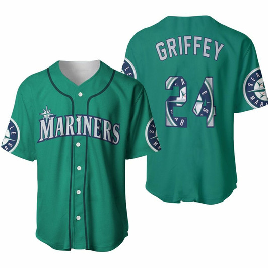Seattle Mariners Ken Griffey Jr 24 2020 Mlb Green Jersey Inspired Baseball Jersey Model A4235