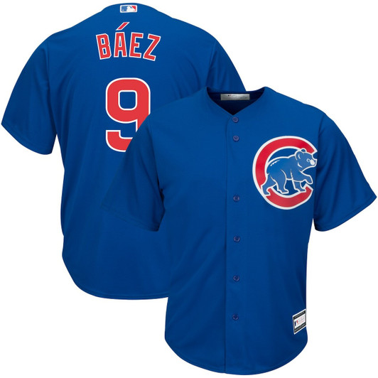 Men'S Chicago Cubs Javier Baez Royal Big & Tall Player Baseball Jersey Mlb Baseball Jersey866