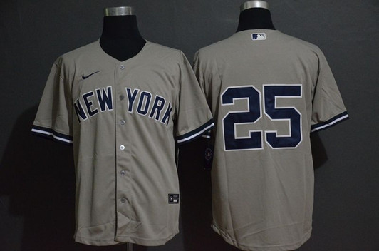 New York Yankees Gleyber Torres #25 2020 Mlb Grey Jersey
