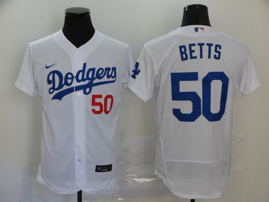 Los Angeles Dodgers Mookie Betts #50 2020 Mlb White Jersey