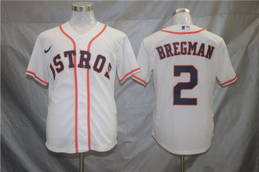 Houston Astros Alex Bregman #2 2020 Mlb White Jersey