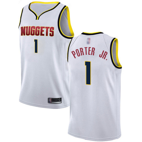  Women'S Michael Porter White Jersey - #1 Basketball Denver Nuggets Association Edition