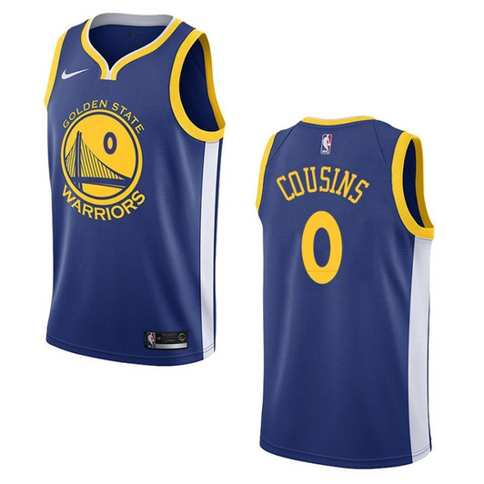 Golden State Warriors 0 Demarcus Cousins Icon Swingman Blue 3D Jersey