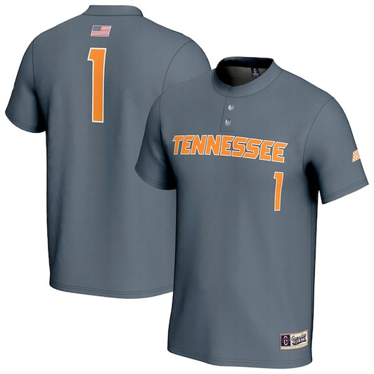 Youth GameDay Greats #1 Gray Tennessee Volunteers Lightweight Baseball Fashion Jersey