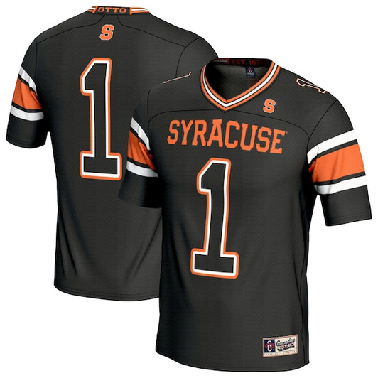 Unisex GameDay Greats  Black #1 Syracuse Orange Lightweight Collegiate Football Fashion Jersey
