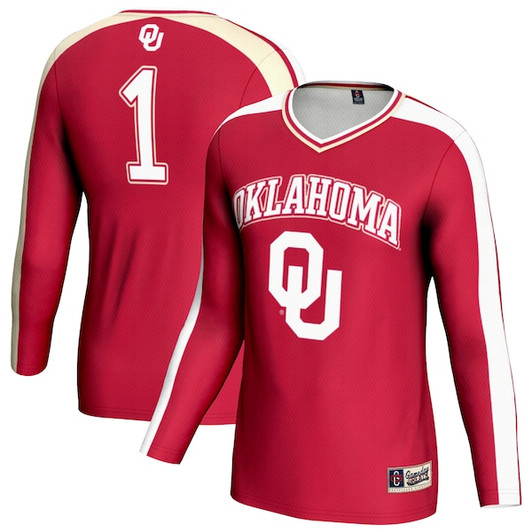 Unisex GameDay Greats Crimson Oklahoma Sooners #1 Lightweight Volleyball Fashion Jersey