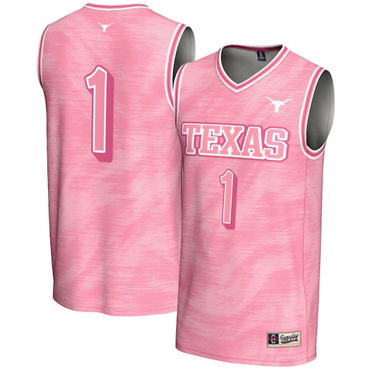 Unisex GameDay Greats #1 Pink Texas Longhorns Lightweight Basketball Fashion Jersey