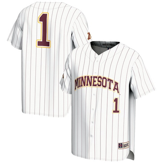 Men's GameDay Greats #1 White Minnesota Golden Gophers Lightweight Baseball Jersey