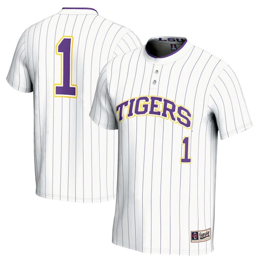 Unisex GameDay Greats #1 White LSU Tigers Lightweight Softball Jersey