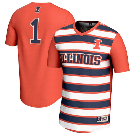 Unisex GameDay Greats #1 Orange Illinois Fighting Illini Lightweight Soccer Fashion Jersey