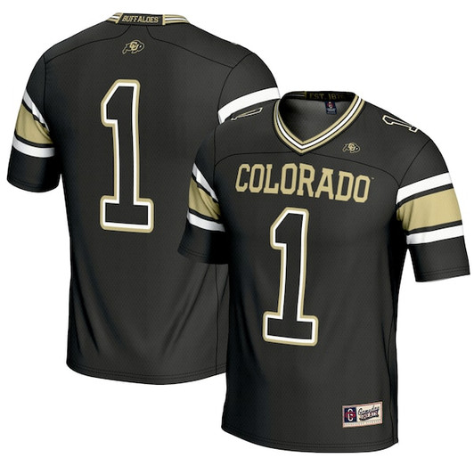 Men's GameDay Greats #1 Black Colorado Buffaloes Endzone Football Jersey