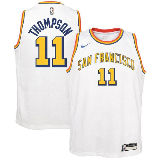 Klay Thompson Golden State Warriors Youth Hardwood Classics Jersey Jersey White San Francisco Classic Edition