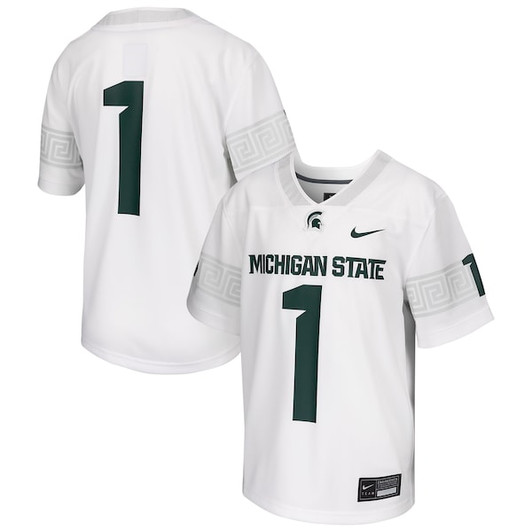 Youth Nike # White Michigan State Spartans Football Game Jersey