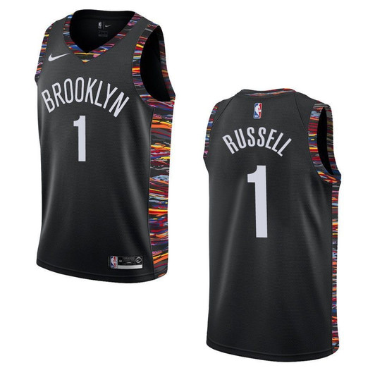 Brooklyn Nets 1 D'Angelo Russell City Edition Swingman Black 3D Jersey