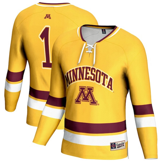 Youth GameDay Greats #1 Gold Minnesota Golden Gophers Lightweight Women's Hockey Jersey
