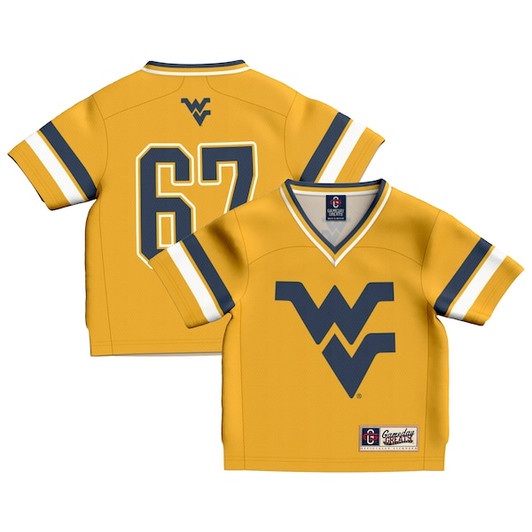 Infant GameDay Greats #67 Gold West Virginia Mountaineers Lightweight Collegiate Football Fashion Jersey