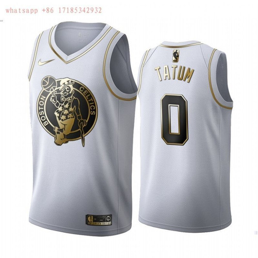 Boston Celtics Jayson Tatum #0 Nba New Arrival Golden Edition White Jersey All-Over Print