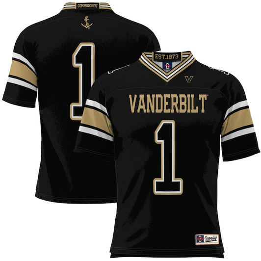 Youth GameDay Greats #1 Black Vanderbilt Commodores Football Jersey