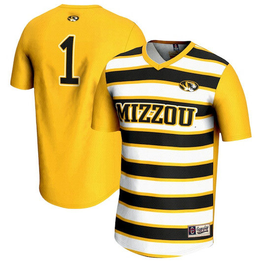 Unisex GameDay Greats #1 Gold Missouri Tigers Lightweight Soccer Fashion Jersey
