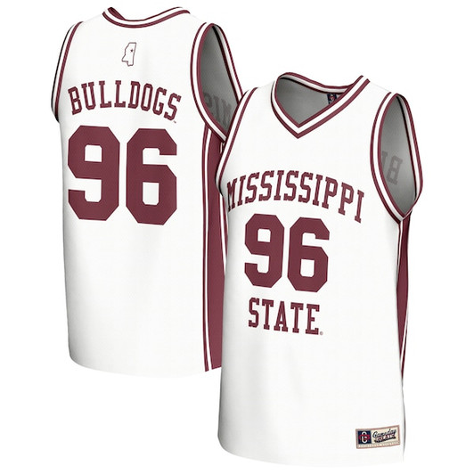 Unisex GameDay Greats White Mississippi State Bulldogs Lightweight Collegiate Basketball Fashion Jersey