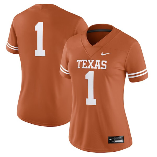 Women's Nike #1 Texas Orange Texas Longhorns Game Jersey