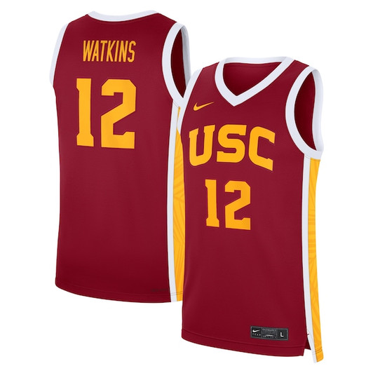 Men's Nike JuJu Watkins Cardinal USC Trojans Road Replica Basketball Jersey