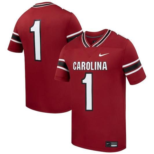 Men's Nike #1 Garnet South Carolina Gamecocks Home Replica Football Jersey