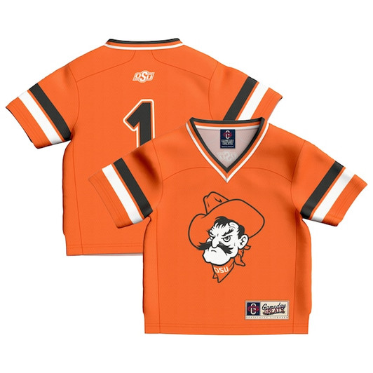 Infant GameDay Greats #1 Orange Oklahoma State Cowboys Lightweight Collegiate Football Fashion Jersey